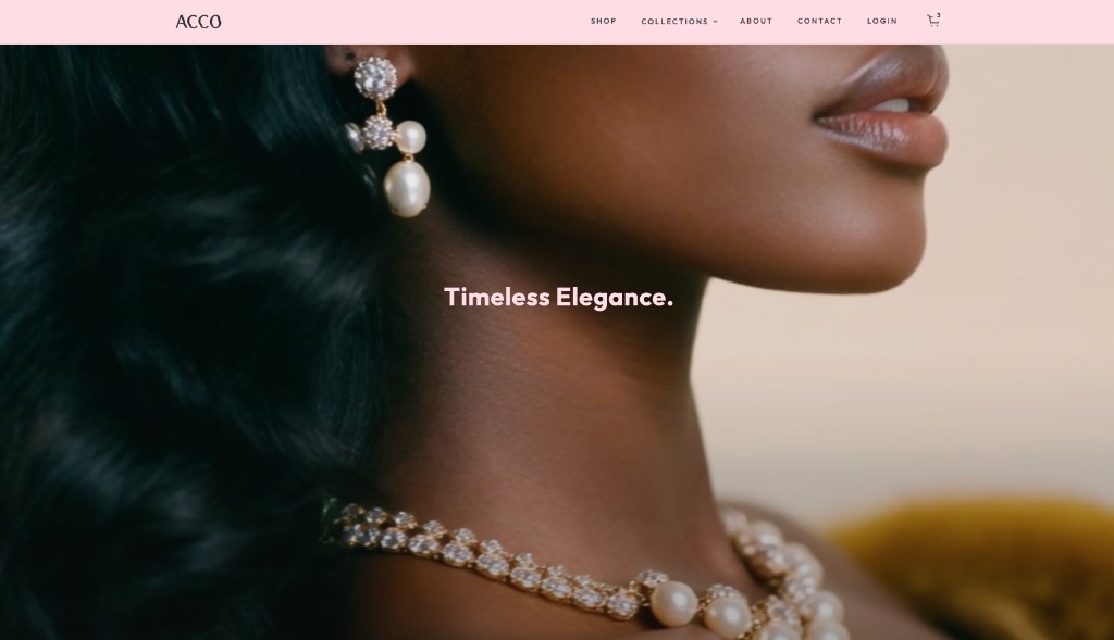 ACCO retail site — header and hero